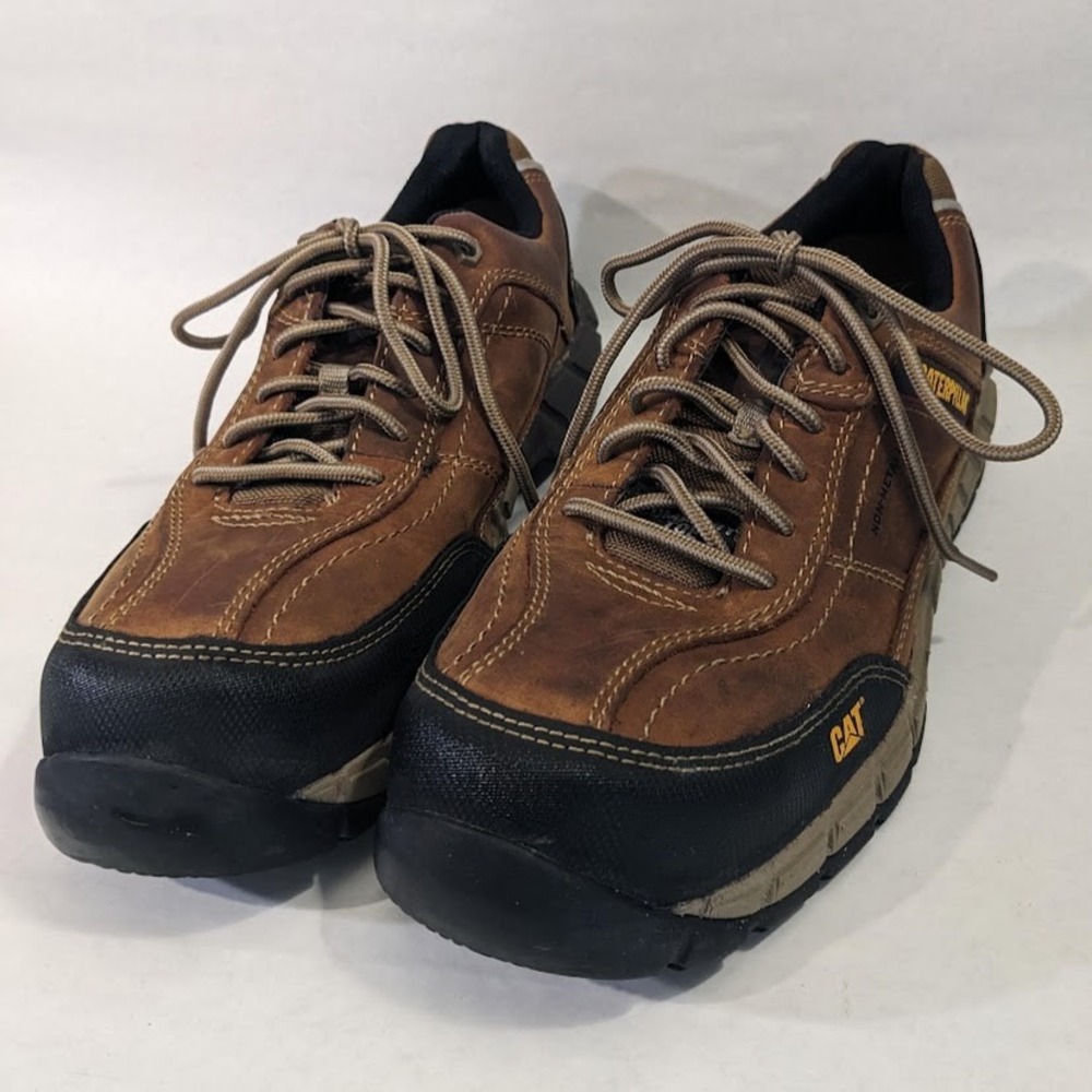 CAT Caterpillar Streamline Composite Toe Mens 10.5 Wide Brown Work Shoes P90838